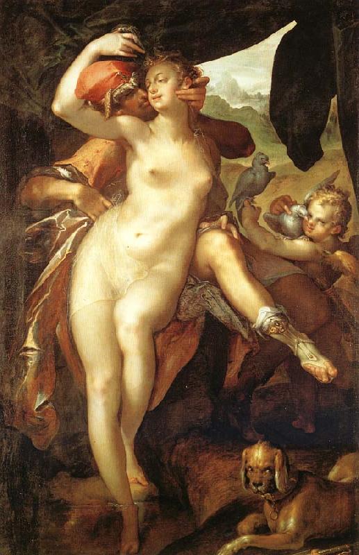 Bartholomeus Spranger Venus and Adonis Sweden oil painting art